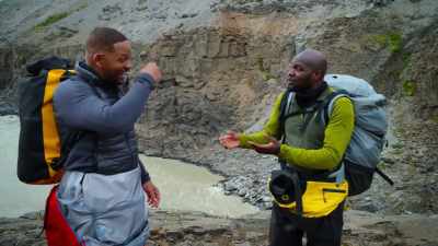 -Using some of my skills to navigate.
-(LAUGHS) - Welcome to Earth