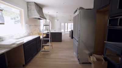 Using the same marble
from the countertops, - Why the Heck Did I Buy This House?