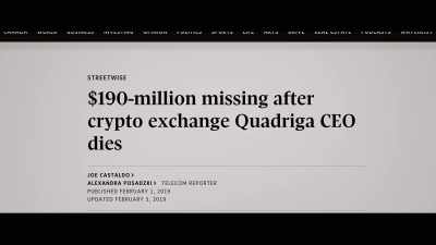 Usually if you're running
a cryptocurrency company or an exchange, - Trust No One: The Hunt for the Crypto King