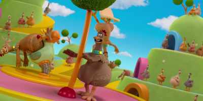 [vacant giggles] - Chicken Run: Dawn of the Nugget