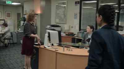 [vacuum bot hums]
-[Hannah] Um Lizzie, - The Office
