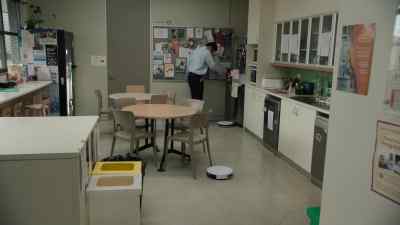 [vacuum bot hums] - The Office