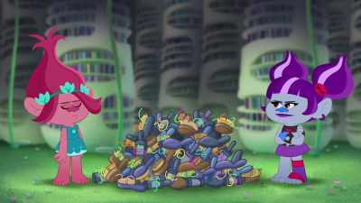 ‐ Val! Did you steal these?
‐ No, I borrowed them. - Trolls: TrollsTopia