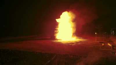 VAN DER PLAS: When it's all lit,
it's just a wall of fire, - Europe From Above