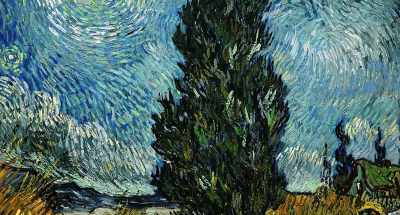 Van Gogh kept this image in
mind and just one month later, - Van Gogh: Of Wheat Fields and Clouded Skies