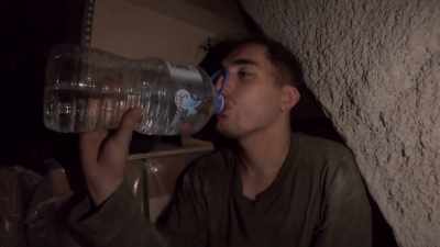 Vanya, the caveman, procured us water. - Skywalkers: A Love Story