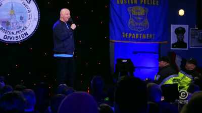 Very few people are
actually talking to the cops, - Jeff Ross Roasts Cops