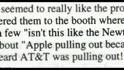 Very low, and there were some
problems with the AT&T Network.
So bit by bit - General Magic