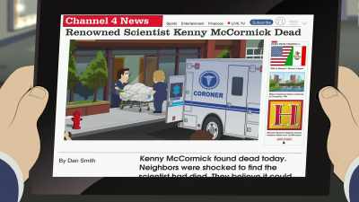 "Very
mysterious circumstances." - South Park: Post COVID