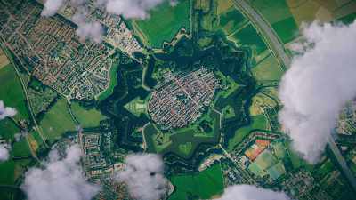Villages built
in beautiful star formations. - Europe From Above