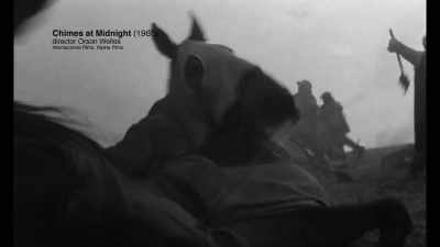 Visual chaos, the camera
almost touching the horse. - The Story of Film: A New Generation