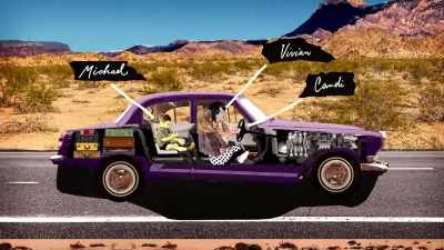 Vivian and I and Michael
were in one car. - The Lady and the Dale
