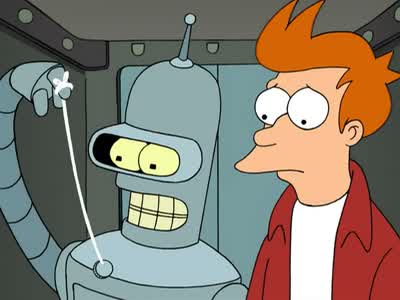 VOICE IN BOOTH: Please select mode of death. - Futurama
