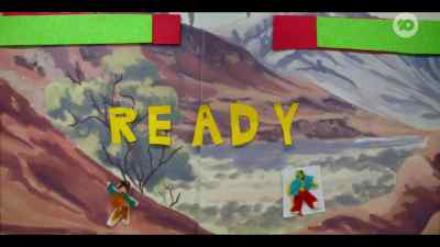 VOICEOVER: Get ready!
('80s ARCADE MUSIC) - Taskmaster