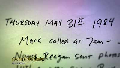 Voiceover as Nader:
Thursday, May 31st, 1984. - Rock Hudson: All That Heaven Allowed