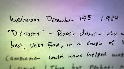 Voiceover as Nader:
Wednesday,
December 19th, 1984. - Rock Hudson: All That Heaven Allowed