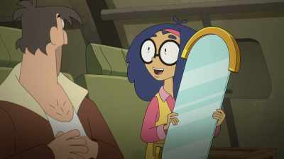 Voilà. It's a mirror that,
when a cat looks into it, - Digman!