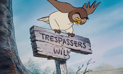 W O L That spells Owl - The Many Adventures of Winnie the Pooh