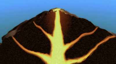 Wade: Cliffs fall into the sea
as the volcanic crater collapses - Mysteries of the Deep
