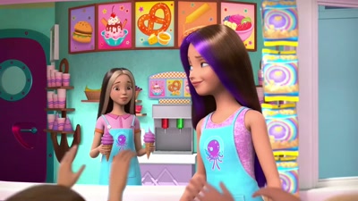 - Wah, es krim gratis?
- Es krim gratis. - Barbie: Skipper and the Big Babysitting Adventure
