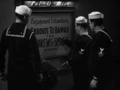 Wait a minute, here they are.
"En route to..." - In the Navy