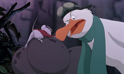 Wait a minute what the heck are you doing up here - The Rescuers Down Under