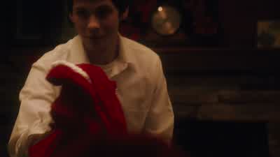 Mary Elizabeth Wait a secondThere's only Secret Santa presents There's rulesMary Elizabeth why are you trying to eat Christmas - The Perks of Being a Wallflower