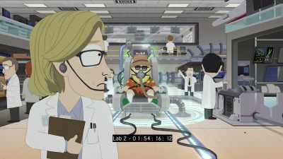 Wait! Dr. McCormick,
you forgot your chin diaper! - South Park: Post COVID
