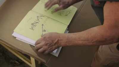 Wait, I think it's here. It's right here.
See it started with napkin drawings. - Rocketman