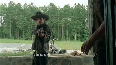 Wait outside, okay? - The Walking Dead