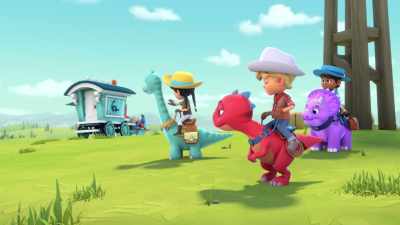 Wait, Quack, slow down! They're gone! - Dino Ranch
