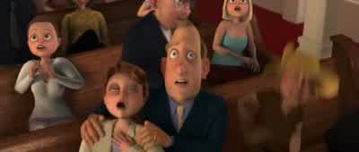 Wait wait Everybody it's OKHave some champagne while we're figuring this out - Monsters vs  Aliens