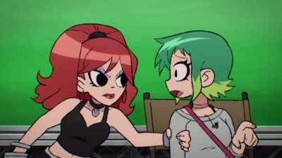 - Wait, what? I'm doing an interview...
- Do you want to keep your job? - Scott Pilgrim Takes Off