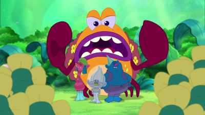 -Wait. What were we doing?
-[grunts] - Trolls: The Beat Goes On!