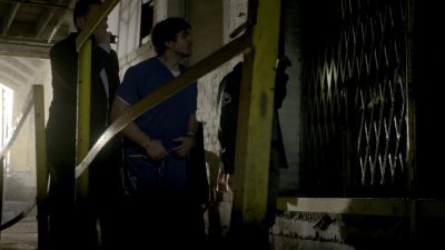 Waits: Emergency power,
back there on the wall. - Bosch