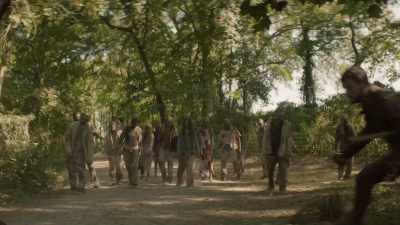 [Walkers growling] - The Walking Dead: World Beyond