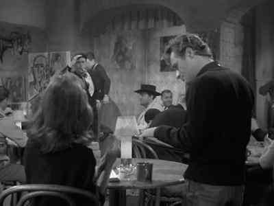     WALTER ?                    
    WALTER, WHAT ARE YOU        
    DOING HERE ?                 - A Bucket of Blood