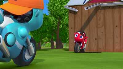 - Wanna see it again?
- Hey, that was cool, Ricky. - Ricky Zoom