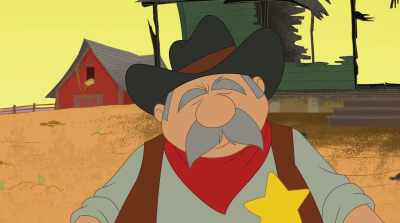 "Wanted for bank robbery
and forgery." August Critchley. - Tom and Jerry Cowboy Up!