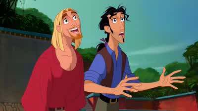 - Yes! - - Huh? - Hey! - -Whoo-hoo-hoo! - - Olé! - The Road to El Dorado