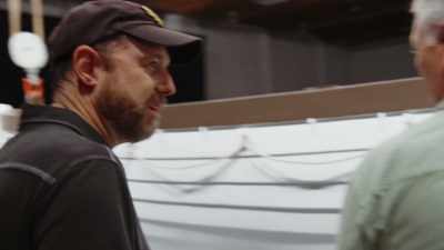 Was the voice
commands by the officer - Titanic: 20 Years Later with James Cameron