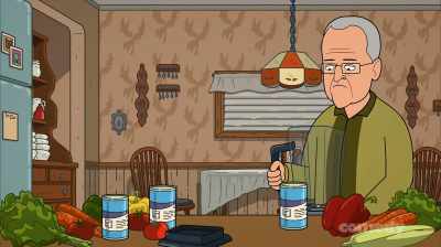 Was he wearing springy boots
and chasing a roadrunner? - Corner Gas Animated