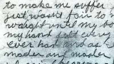 WASN'T FAIR TO MAKE ME SIT
AND WRITE UNTIL MY BONES ACHED, - The Golden State Killer: It's Not Over