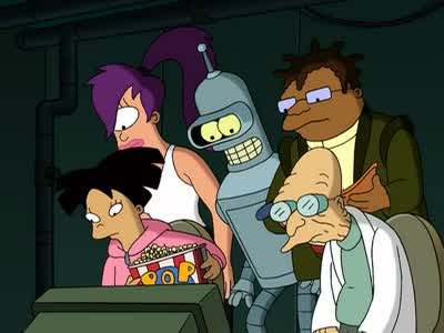 Watch for any subtle irregularity in fry's bowel. - Futurama