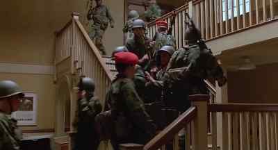 Watch those rifles and stay to the right! - Taps