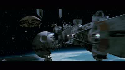 Watch yourself wedge Three from aboveRed 3 red 2 pull inGot itThree of them coming in 20 degreesCut to the left I'll take the leader - Star Wars: Episode VI   Return of the Jedi