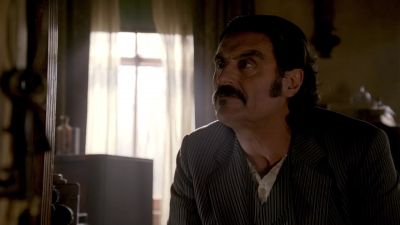 Watching us advance
on your stupid teepee, chief, - Deadwood