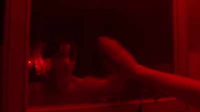 -[water running]
-[mirror squeaks] - Haunted