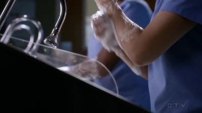 [Water running] - Grey's Anatomy