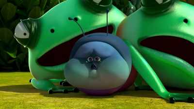 - [water splashes]
- [Magenta shouts] - Larva Family